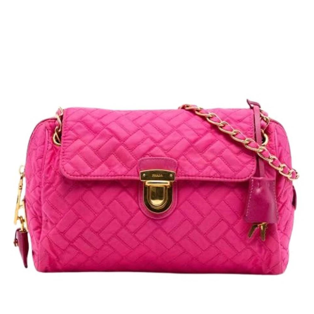 Prada Vintage - Pre-owned Vintage Quilted Nylon Crossbody Bag Vintage - Dam - ONE Size - Nylon