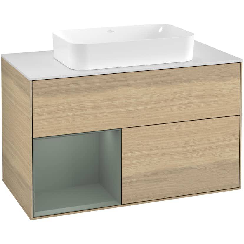 Tvättställsskåp Villeroy & Boch Finion med 2 Lådor Hylla och Bänkskiva för Fristående Tvättställ