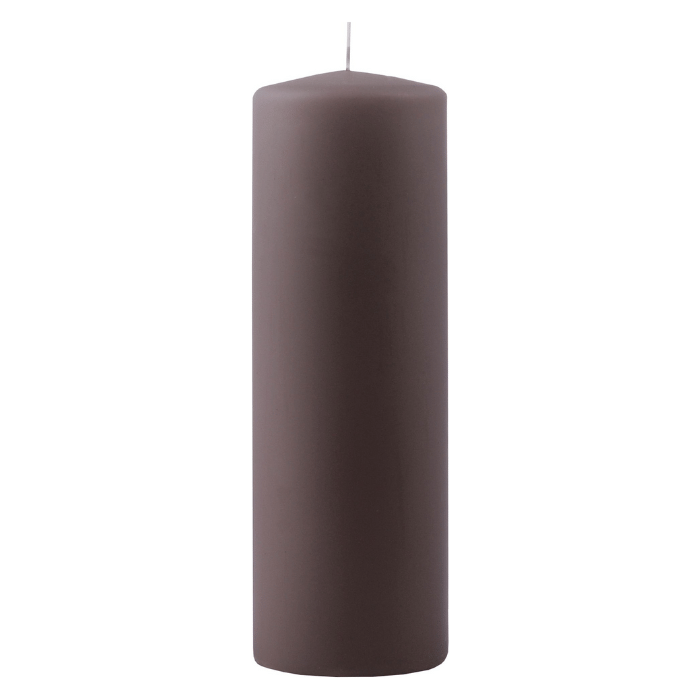 Blockljus mörk sand 1x - 6x18 cm