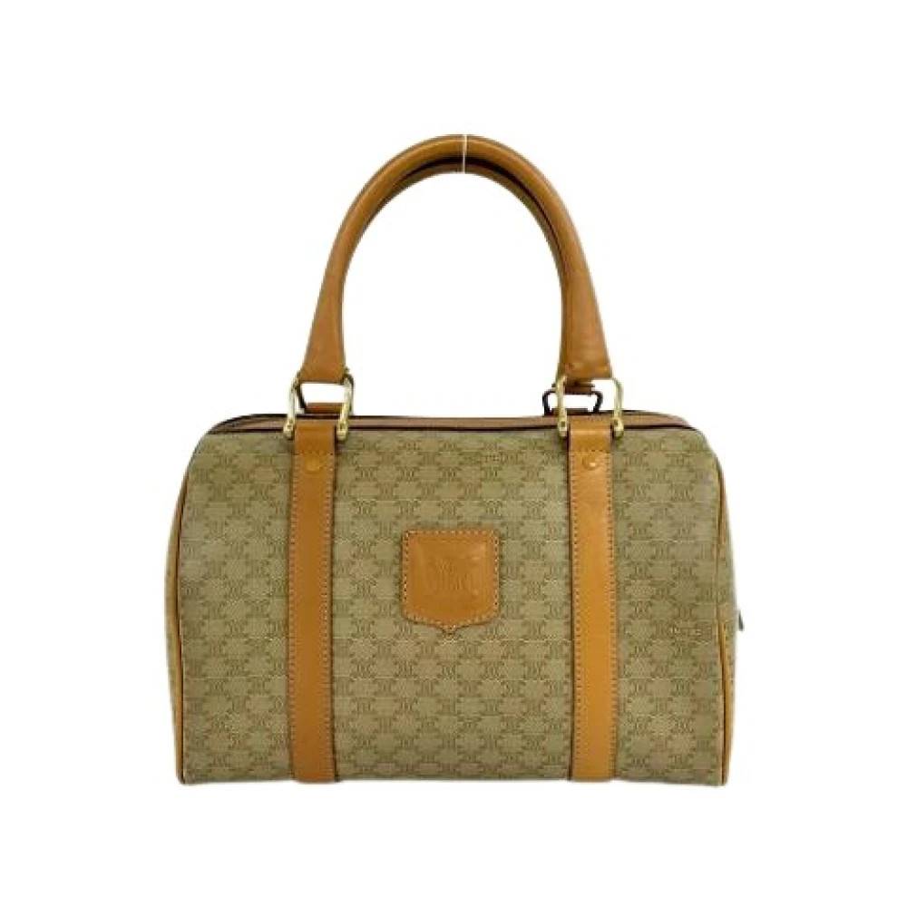 Celine Vintage Pre-owned Vintage Boston Bag - Vintage - Dame - Beige - ONE SIZE - Læder