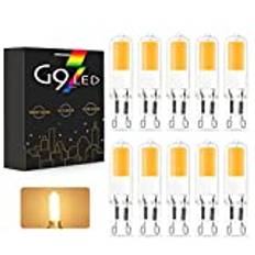 G9 LED-lampor 3W (motsvarar 30W halogen), Dimbar G9 LED COB-glödlampa 220-240V 300LM Varmvit 3000K, Ingen flimmer (Size : 10 pcs)