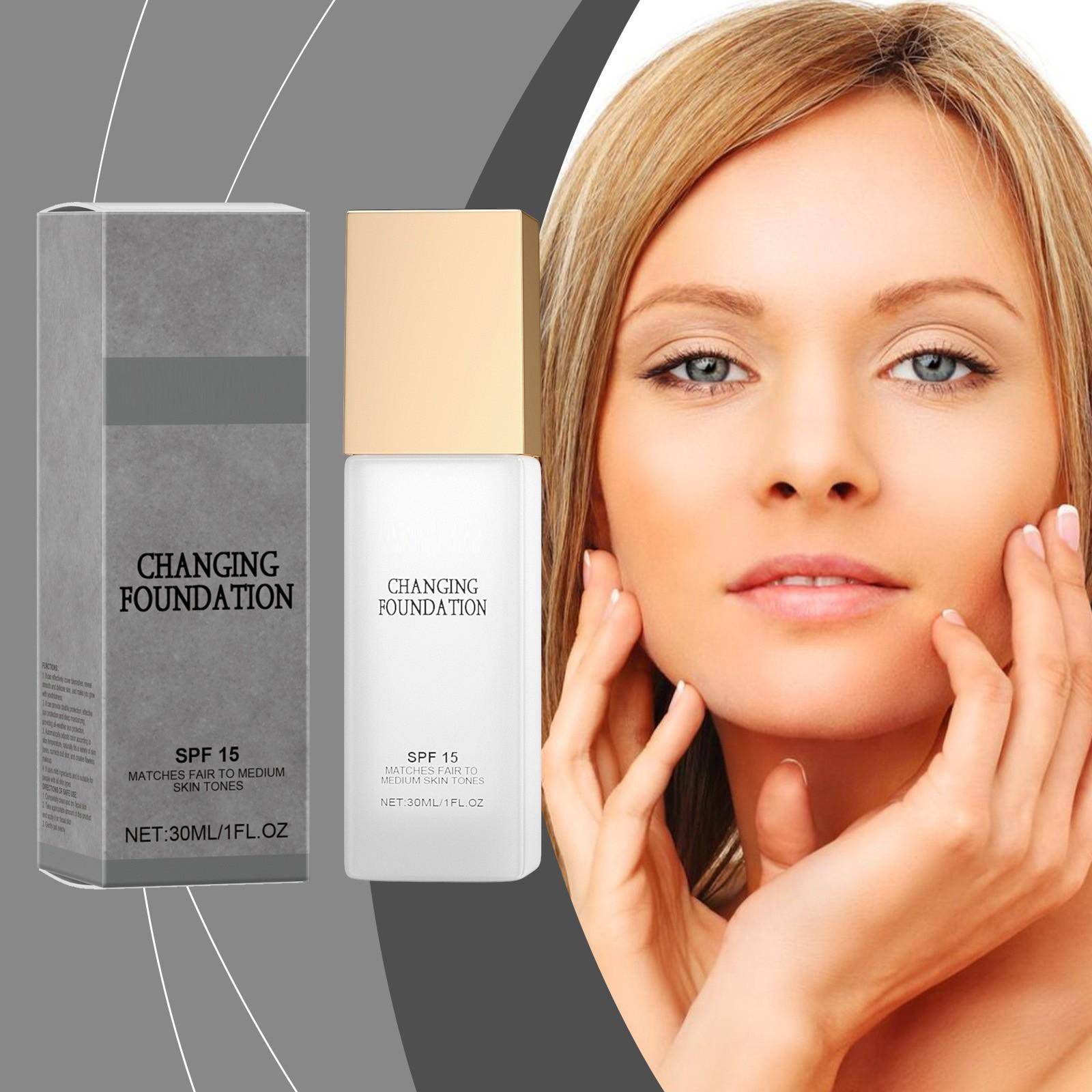 Temperaturförändrande flytande foundation Återfuktande flytande foundation Naturlig och lätt concealer Ljusar upp och ger ungdomlig lyster 30 ml beige