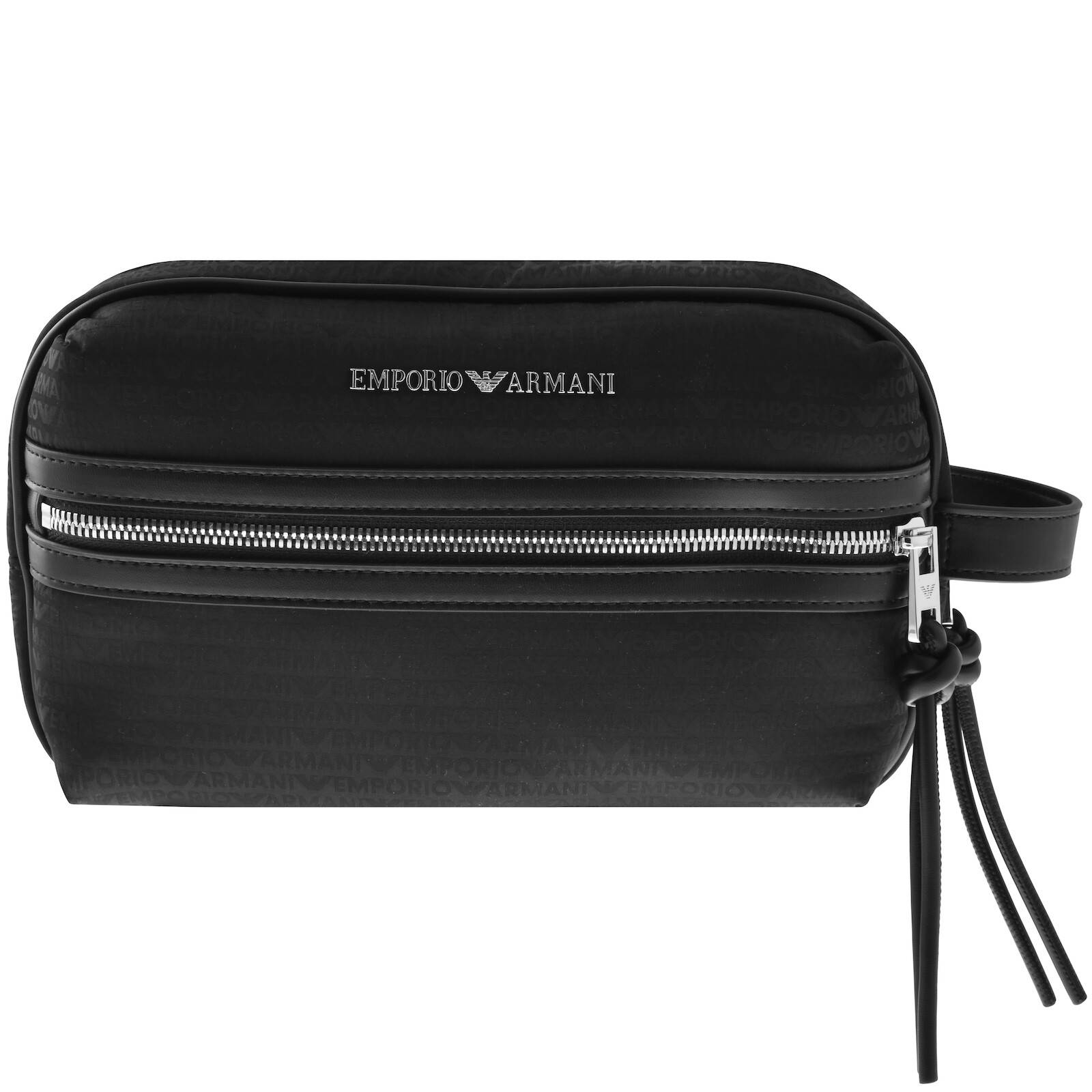 Emporio Armani Monogram Wash Bag Black