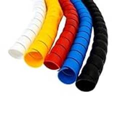 sladdskydd， 1 Meter Winding Tube Cover 8mm to 20mm Cable Protection Sleeve Wire Organizer Protector Tube(6mm Inside Diameter,White)