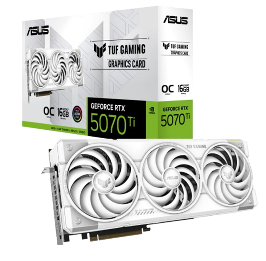 ASUS PCIe TUF-RTX5070TI -O16G-WHITE-GAMING Grafikkort - Förväntad leverans: 5 arbetsdagar