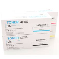 'kompatibel sæt 4x toner (med chip) til hp 220a color laserjet pro 4202dn 4202dw mfp 4302dw 4302fdn'