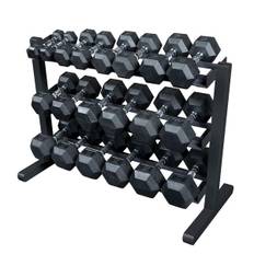 Body Solid - Hantelpaket 5 kg - 25 kg inkl. stativ - Gympaket