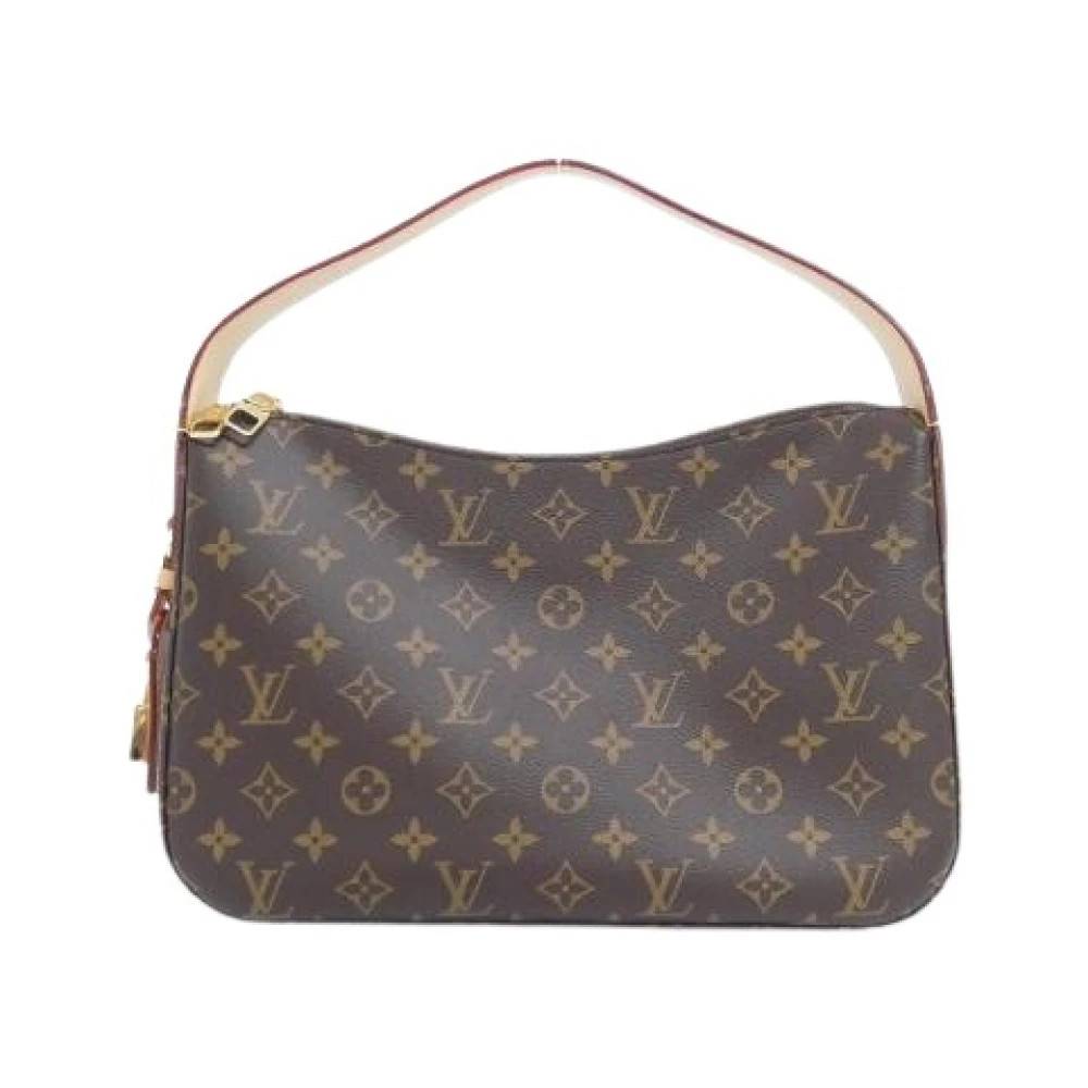 Louis Vuitton Vintage Pre-owned Monogram Slouchy Skuldertaske - Vintage - Dame - Brun - ONE SIZE - Uld