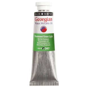 Georgian Water Mixable Oil Colour, vattenlöslig oljefärg 37 ml Permanent Green Light 347 - Grön
