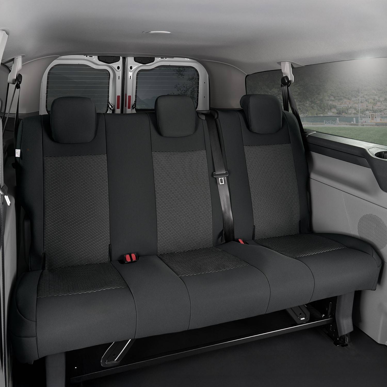 Skræddersyet sædeovertræk til 3p - 3. Bagsæde - Ford Transit Custom II / VW T7 2024->