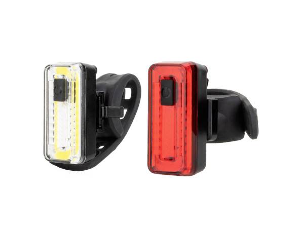 FORCE Bine lampset USB-laddningsbart 40/10 lumen