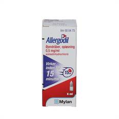 Allergodil 0,5 mg/ml Øjendråber - 6 ml Kort udløbsdato