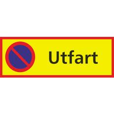 Skylt Parkering förbjuden Utfart Aluminium 590x210mm