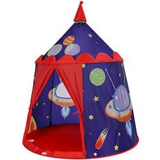 Songmics Prince Castle Play Telt til drenge småbørn, indendørs og udendørs playhouse, bærbar pop up play teepee med bærepose, gave til børn, en71 cert