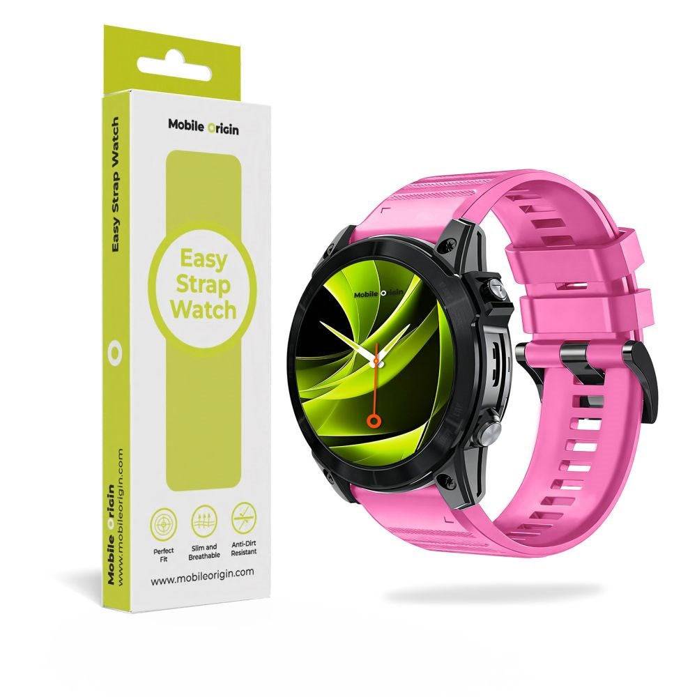 Mobile Origin Universal Garmin Rem (26 mm QuickFit) - Silikon - Rosa