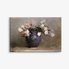 Vas med blommor canvas