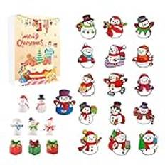 Advent Calendar 2024 | Advent Christmas Snowman | Christmas Decoration Snowman | Snowman Toy 2024 | Collectible Christmas Decoration | Christmas Calendar Countdown For Girls Boys Adults