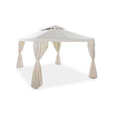 Comfort Garden Bermuda Komplett Paviljong 3x4 m - Inkl Väggar och Nät Naturvit paviljong Vit,Beige Tyg