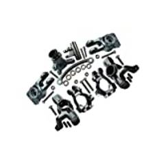 Losi 1/10 Lasernut U4 Tenacity LOS03028 Aluminium Upgrade Parts Combo Set A (Front C-Hubs + Front & Rear Knuckle Arms + Steering Assembly) - Grey Silver