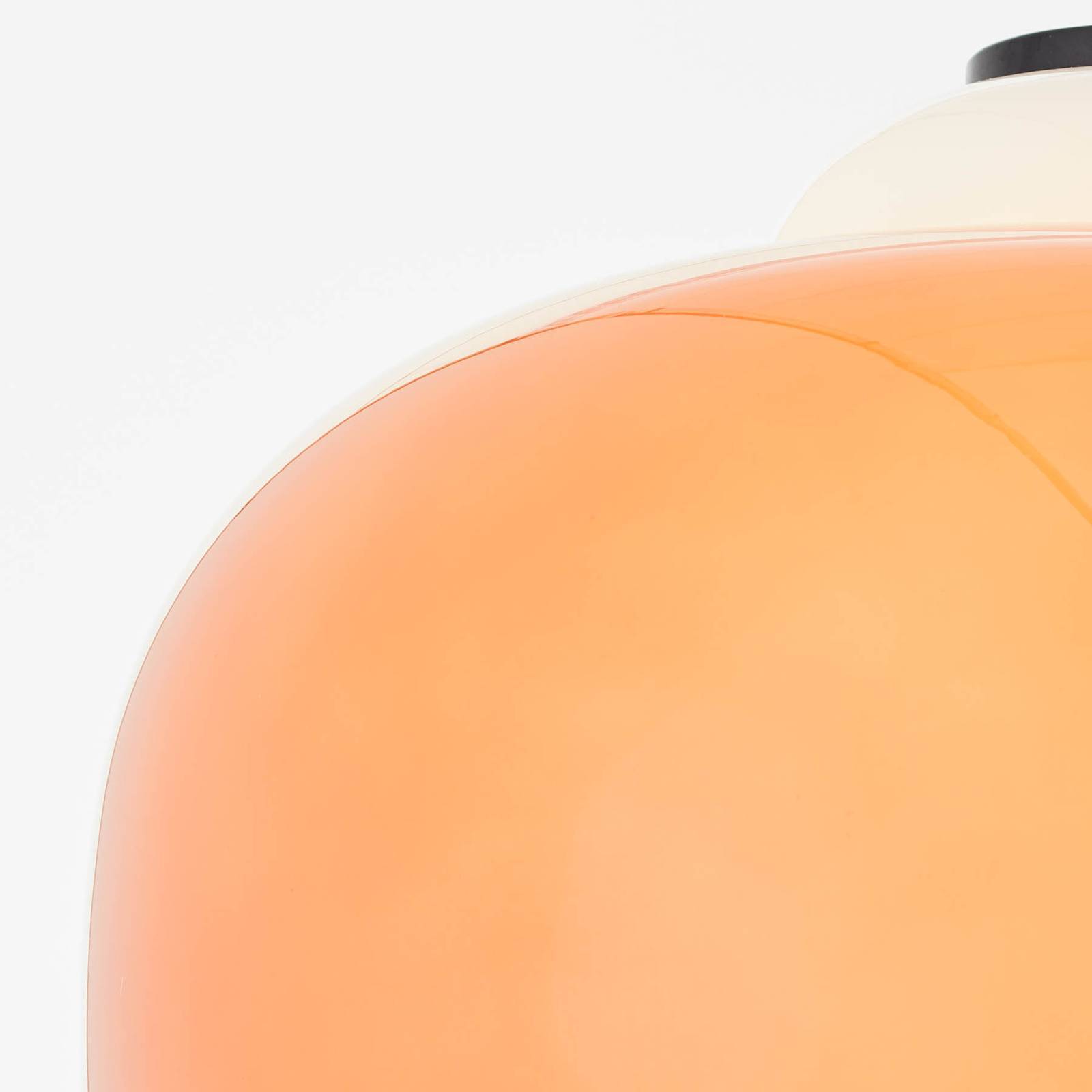 Brilliant Glas pendellampa Blop, dimbar, Gul / orange, Vardagsrum / matsal, Glas, Pendellampa