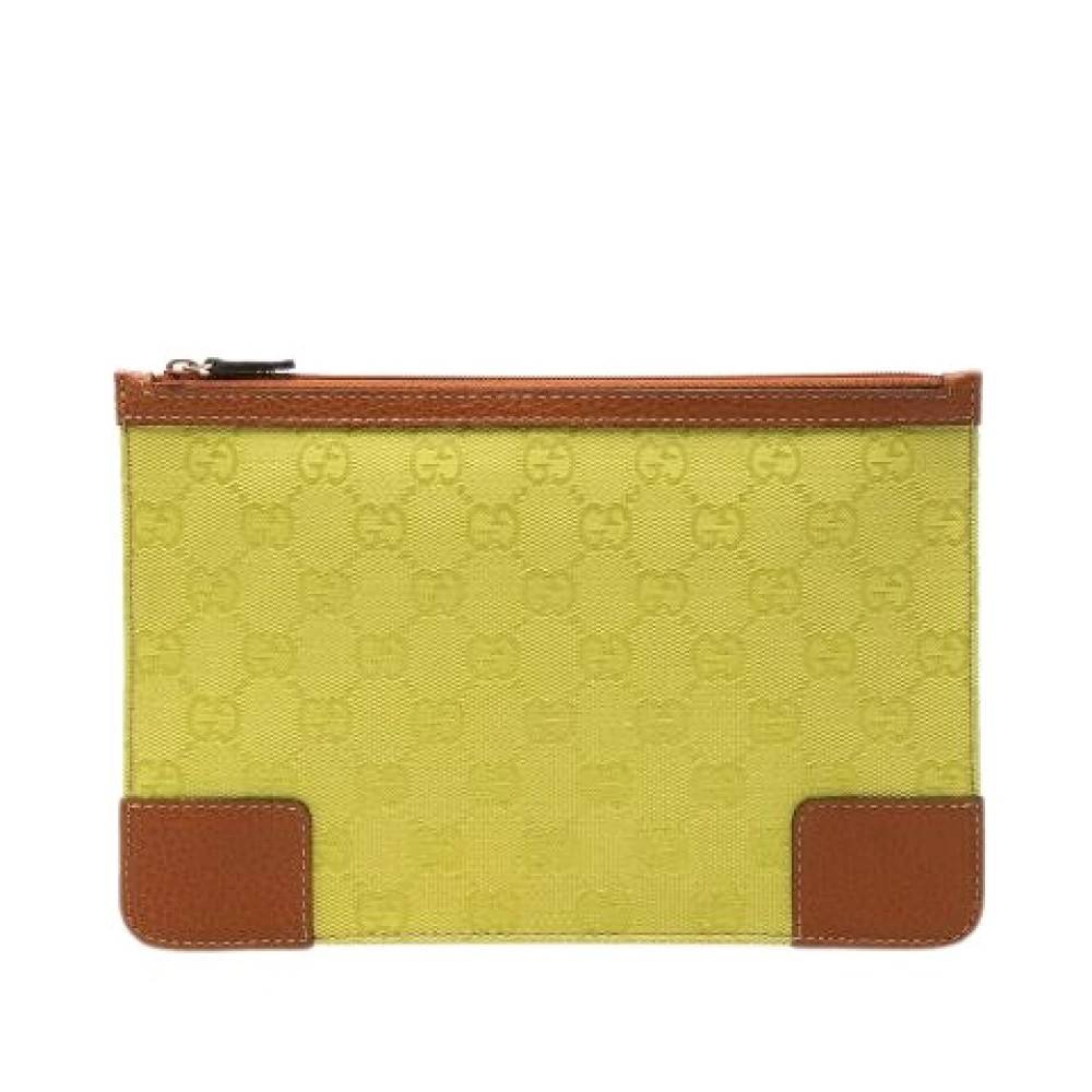 Gucci Vintage - Pre-owned GG Canvas Clutch Bag Vintage - Dam - ONE Size - Läder
