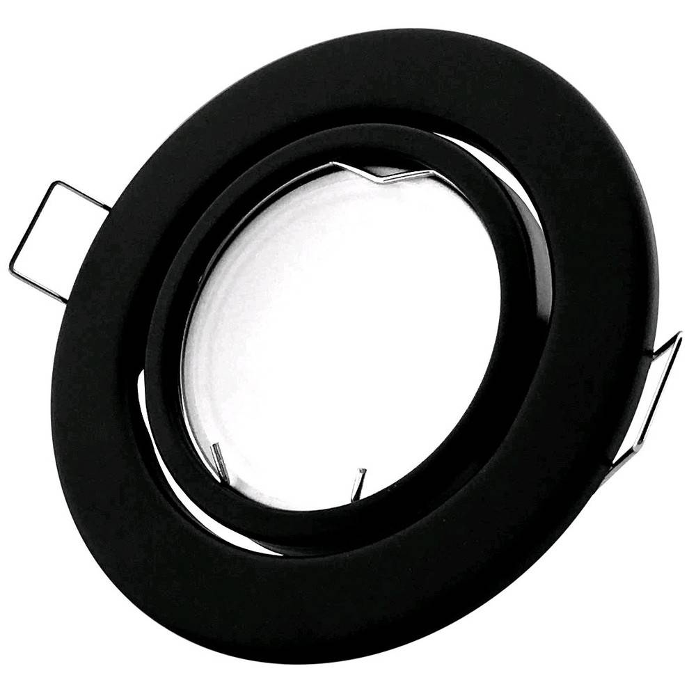 GU10/MR16 Downlight kit - Uden lyskilde, Sort, Hul: Ø7 cm, Mål: Ø9 cm - Fatning : MR16