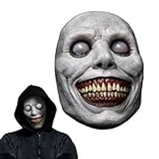 Opahuter Halloween läskig mask, leende demoner mask, realistisk skräck ont ansikte mask, onda demoner skrämmande mask, halloween kostym rekvisita för halloween och kostymfest