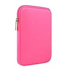 Vattentålig neopren mjukt blixtlåsfodral/fodral/ärm/påse för Apple iPad Mini 2/3/4 Tablet/iPad air2, Rosa, 7.9 Inch,