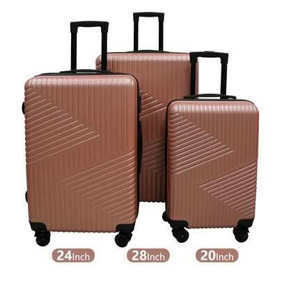 Bagage och resväskor, förvaringsboxar, handbagage, resväskor, resor, skola, affärsresor, handbagage, incheckade bagageset. - Roséguld (24 tum,28 tum,20 tum,20+24+28,20+28)