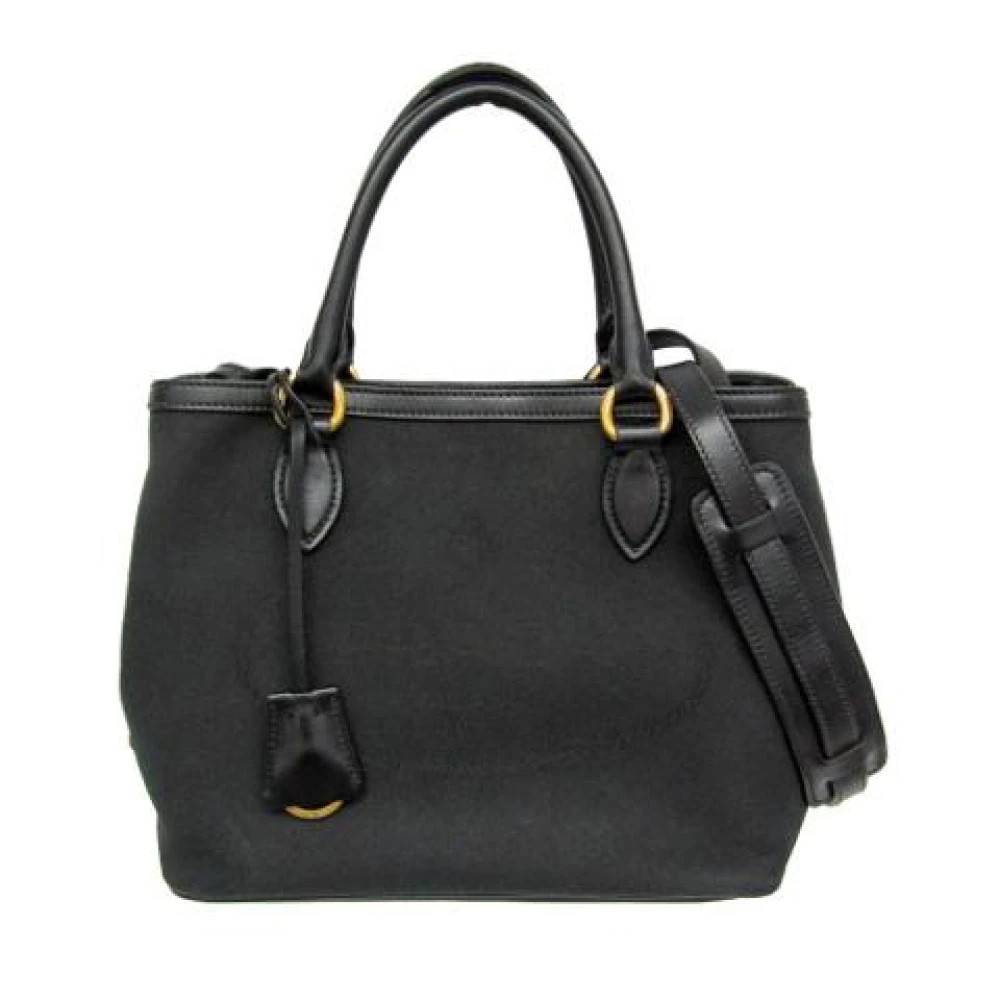 Prada Vintage Pre-owned Laeder prada-tasker - Vintage - Dame - Sort - ONE SIZE - Uld
