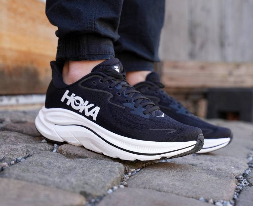 Hoka M CLIFTON 10 WIDE Black/White, EU 48.