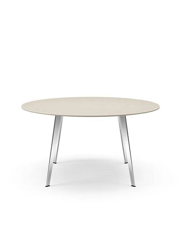 JW140 bord fra Montana White oak (finér eg) / Aluminium (poleret) - Jacobsen Plus