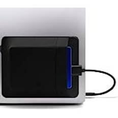 Afterplug 2-Ficka Självhäftande Fodral för Laptop, kompatibel med extern 2,5" HDD & SSD, slimmade möss, USB-kabel och mer - Svart