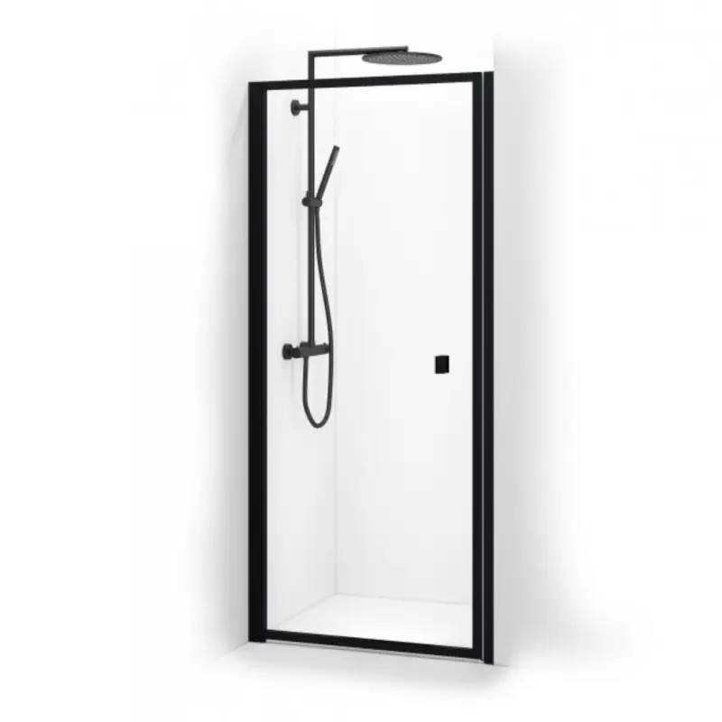 Cassøe New York nichedør, med mat sort ramme, 92-95 x 201 cm