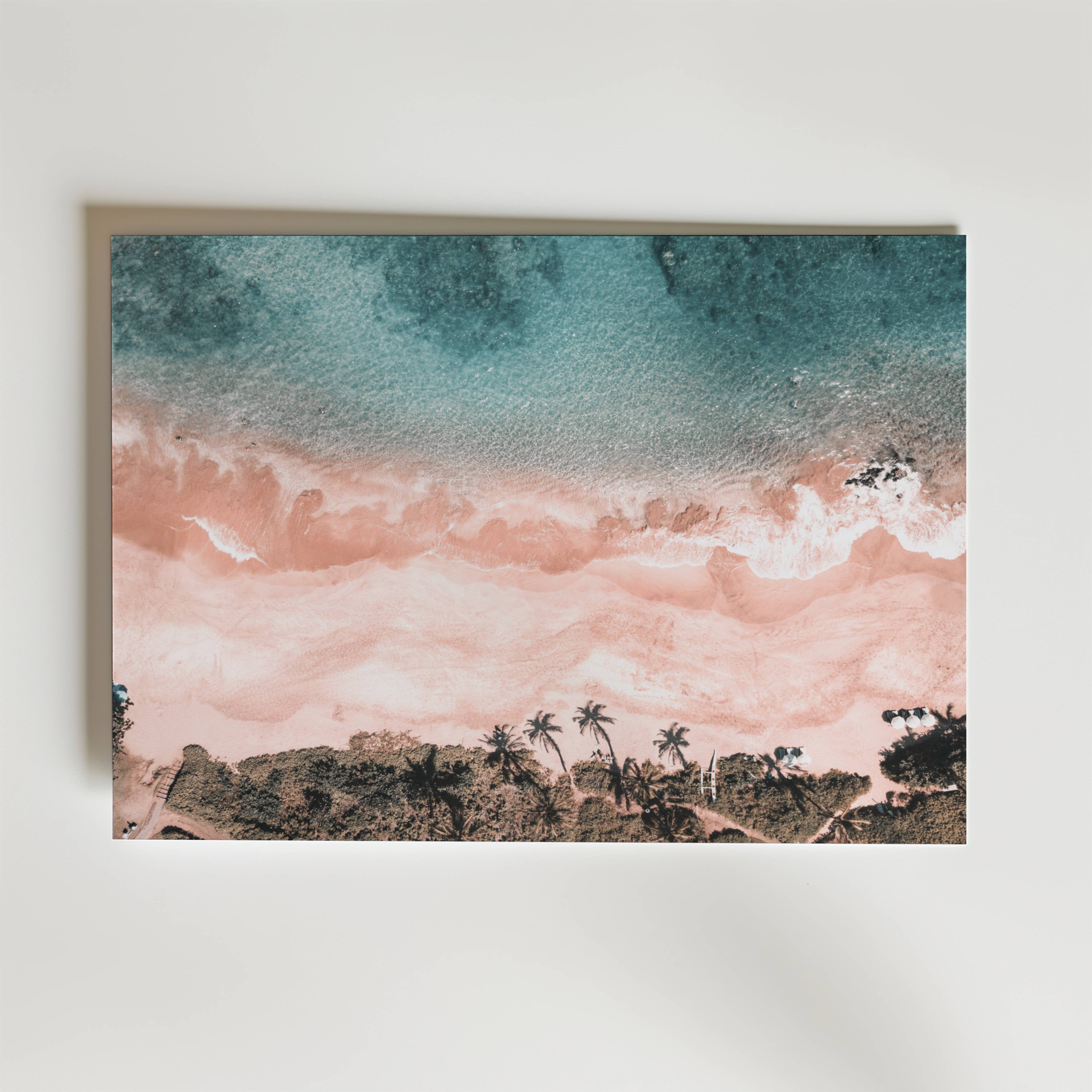 Pink Shoreline Poster - Fine Art Poster 13x18 cm