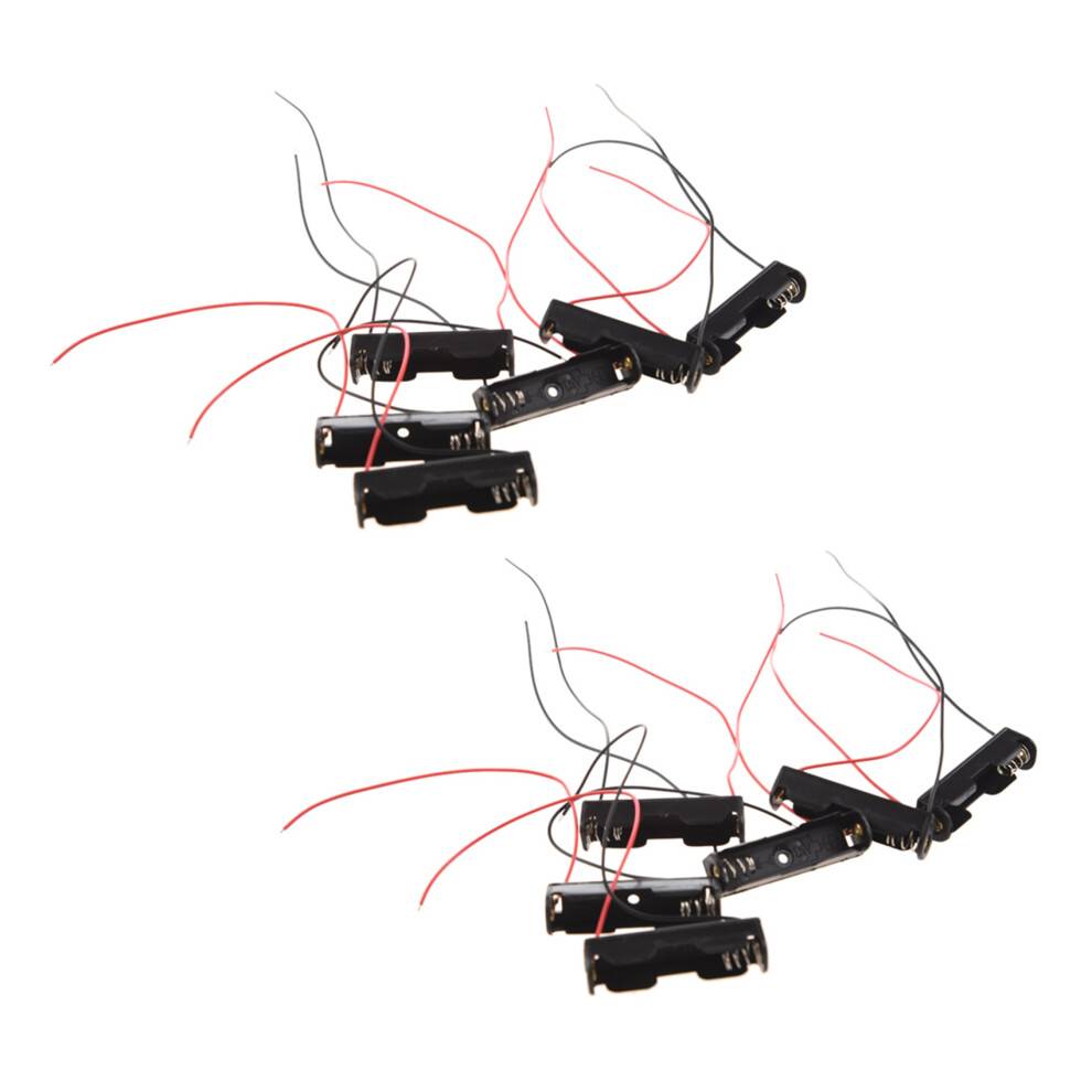 12 stk. kablet stik 1,5V AAA batteriholder plastik etui sort