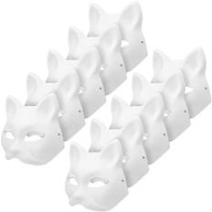 10 Kattmasker att Måla - DIY Vita Masker för Maskerad och Halloween