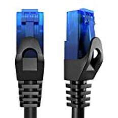 KabelDirekt Netzwerkkabel – Überträgt maximale deutsche Glasfaser-Geschwindigkeit – Netzwerk, Ethernet Kabel, LAN & Patch Kabel – 10m – In 0,25-30m – Gigabit-Netz, Router/Modem, RJ45 (schwarz)