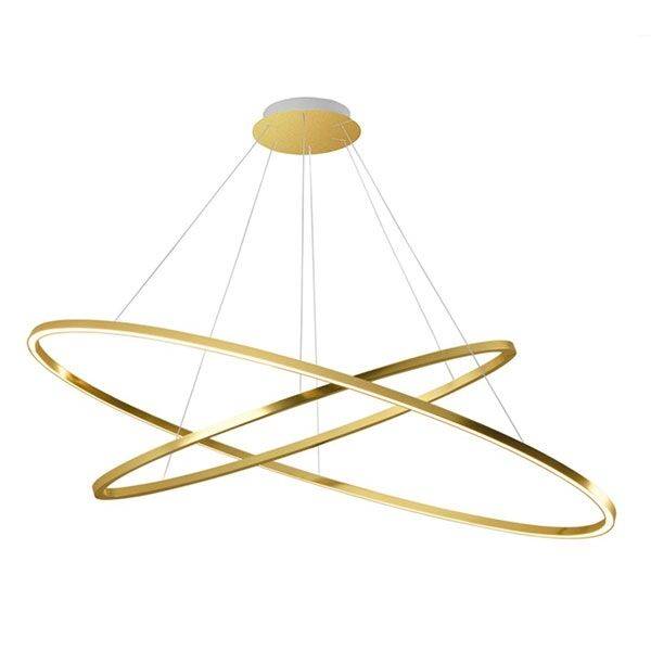 Ellisse Double Pendel Guld/ Hvid 3000K.