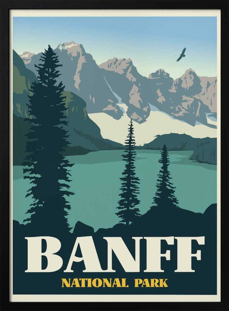 Banff National Park Travel Print Poster - 50x70 cm / 20x28″