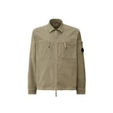 CP COMPANY CORDUROY ZIP OVERSHIRT Size: L, colour: BEIGE