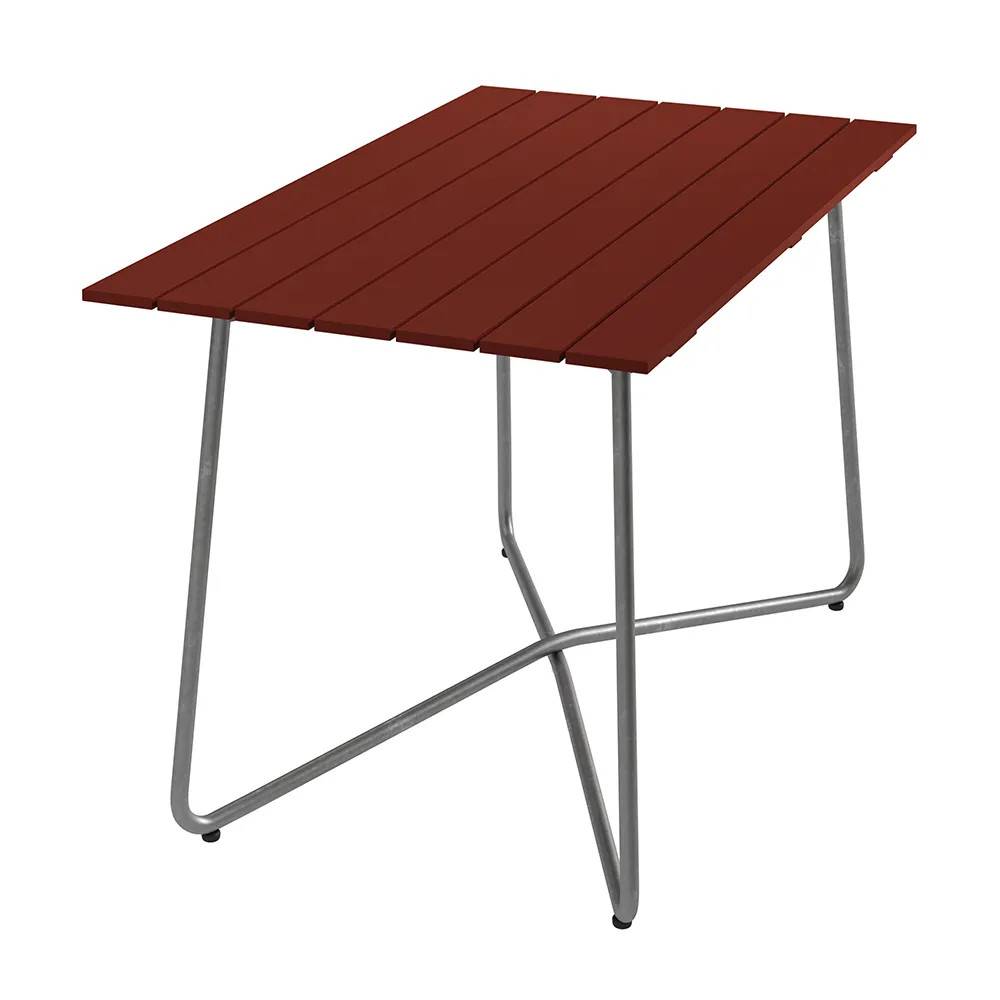 Grythyttan Stålmöbler, Bord B25A 120 cm Mørkerød / varmgalvaniseret