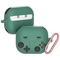 FANYUAN Fodral kompatibelt med Sony LinkBuds S, reptåligt, ultratunt mjukt TPU-silikonfodral, med karbinhake, stötsäkert, skyddsfodral kompatibelt med Sony LinkBuds S. Grön
