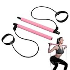 Pilates Bar Kit Elastic Fusion Bar Pilates Stretch Bar Lättvikts Fitness Bar Multifunktionell Pilates Bar Bärbar Fitness Utrustning Yoga/Pilates Utrustning Stretch Fitness Bar Skulptering Pilates Bar