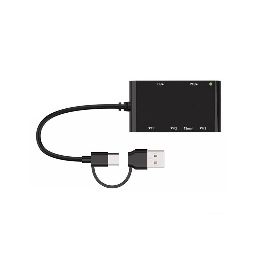 USB C USB 3.0 Multi Card Reader 6 i 1 /MS/M2/TF/SIM/ Picture Card Reader Emory Stick Pro Duo Adapter