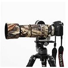 ROLANPRO Objektiv kamouflagerock för Canon EF 100-400 mm f4,5-5,6 L är II USM regnskydd lins skyddande fodral – # 39 gräs vattentät