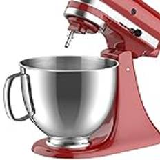 GVODE Rostfritt stål skål för KitchenAid, 4,5-5Q rostfritt stål skål för köksredskap, rostfritt stål skål tillbehör till köksassists