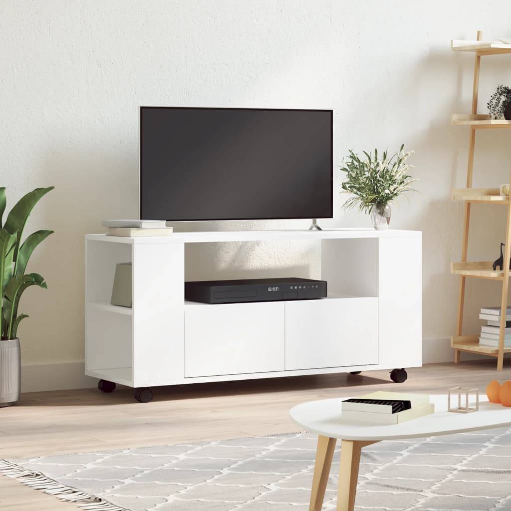 Vidaxl TV-bänk, Vit, 102X34,5X43 Cm, Träbaserat Material