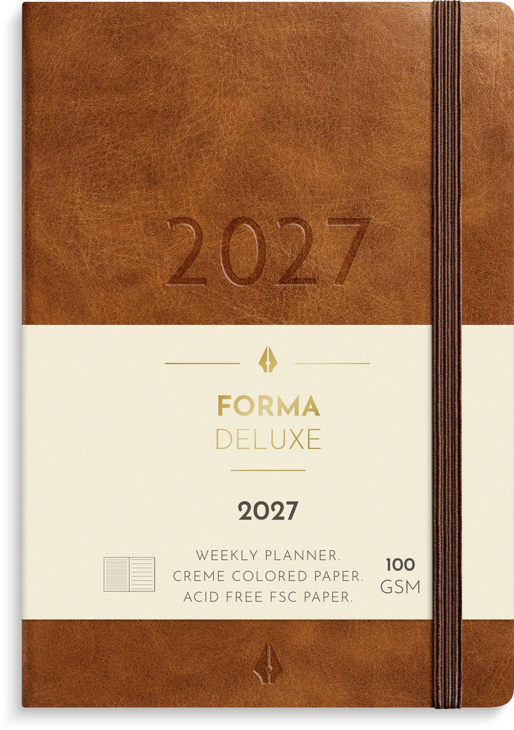 Almanacka Burde Liten Veckokalender Forma Deluxe brun