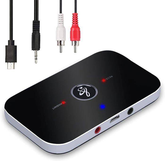 Bluetooth-adapter - Ozvavzk - 5.0 - 2-i-1 Sändare/Mottagare - Trådlöst ljud - 10 timmars batteritid